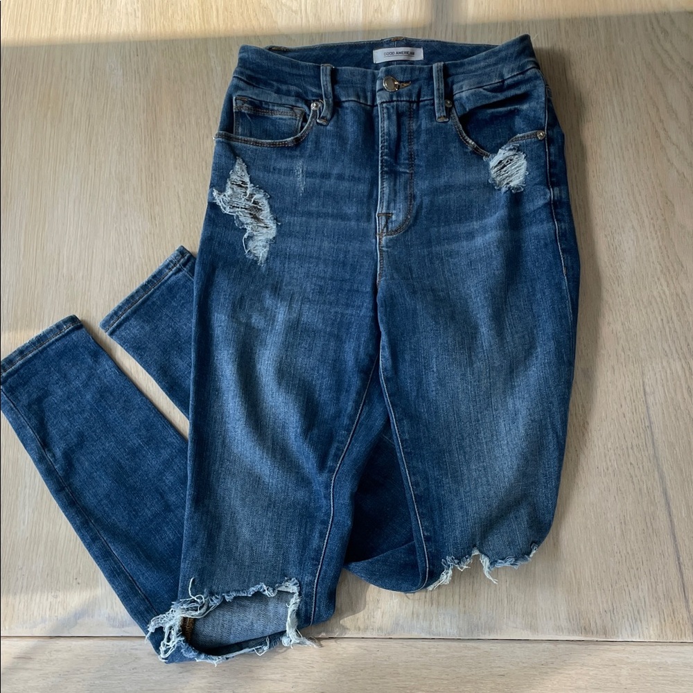 🧚♀️ Good American Ripped Skinny Jeans